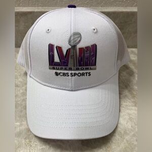 Superbowl LVIII 58 Hat Official CBS Sports Adjustable Trucker White Chiefs 49ers